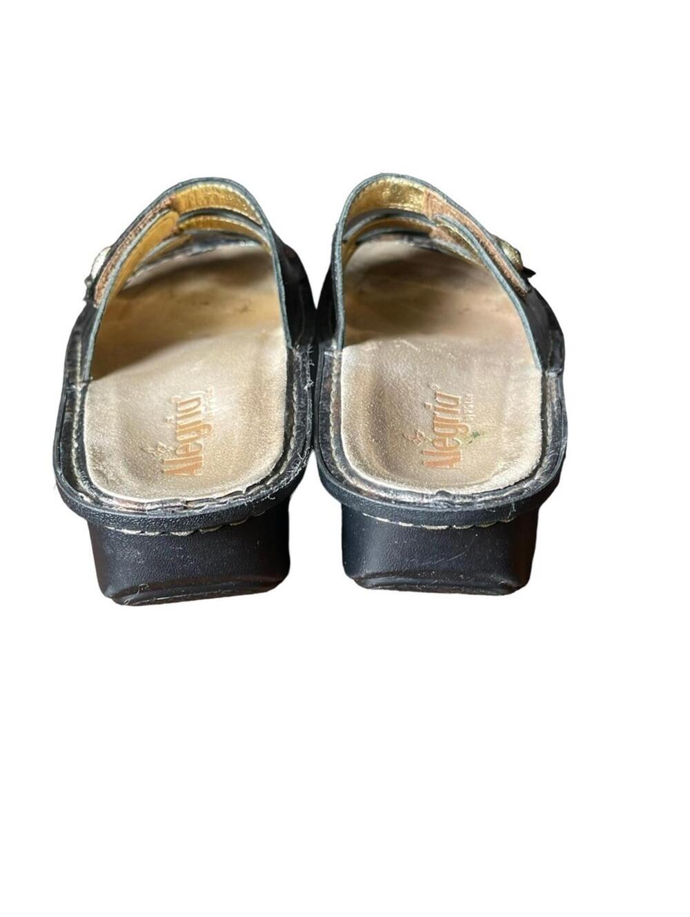 Alegria Fiona Metallic Leather Slide Sandals Women's Size 38 / US 7.5-8 FIO-252 - Picture 5 of 13